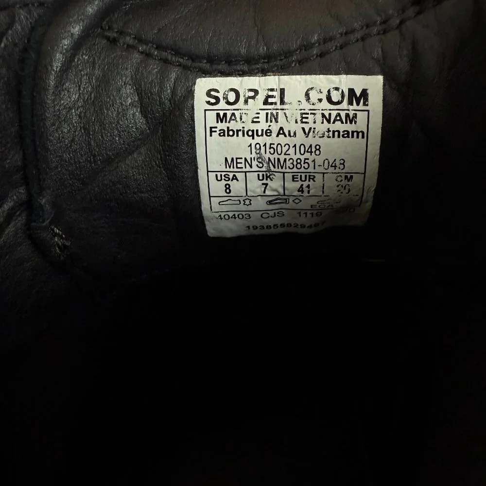 Sorel Waterproof Moc Toe Boots Grey Leather Lace Up NM3851-048
